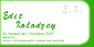 edit kolodzey business card